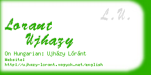 lorant ujhazy business card