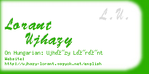 lorant ujhazy business card